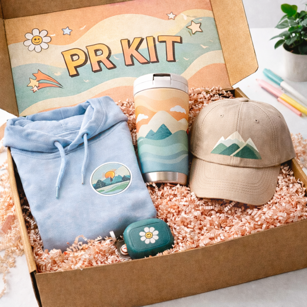 Branded PR kit presentation